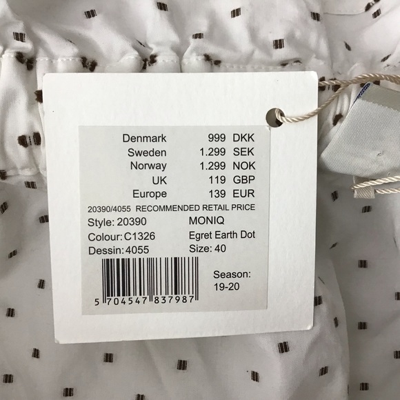 Baum Und Pferdgarten Egret Earth Dot Off Shoulder Top NWT EU 40 US 10 - Picture 6 of 9